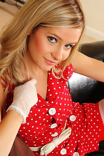 Elle Richie In White Stockings